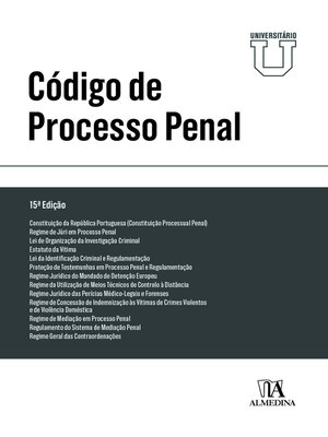 cover image of Código de Processo Penal--Edição Universitária--15ª Edição